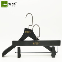 Customize black color wooden coat hanger